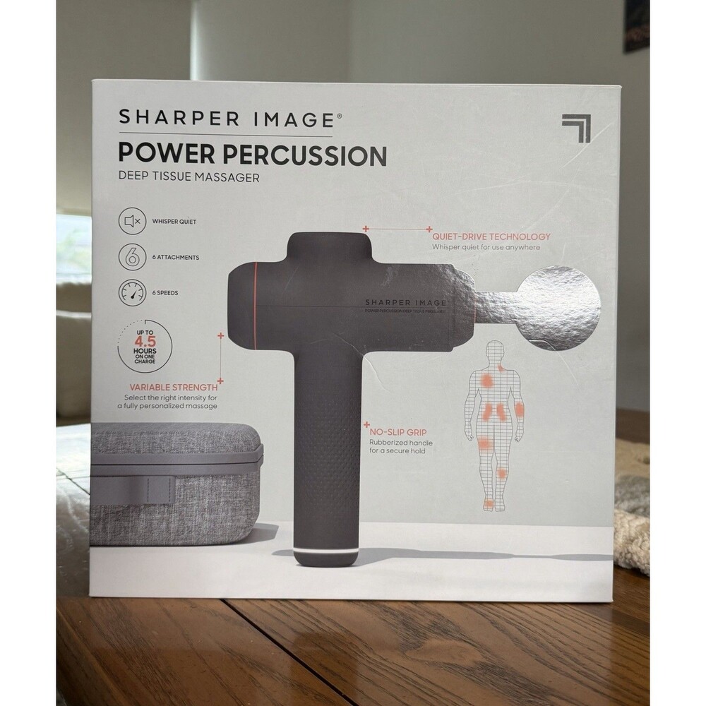 Sharper Image Black and Gray Power Percussion Deep Tissue Massager